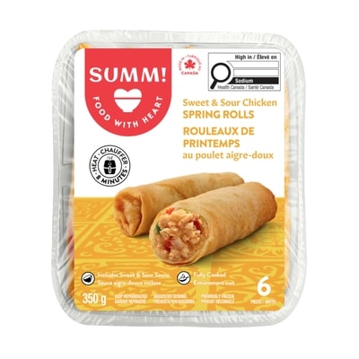Sum-m Sweet & Sour Chicken Spring Rolls 350 g, $1.71/100g