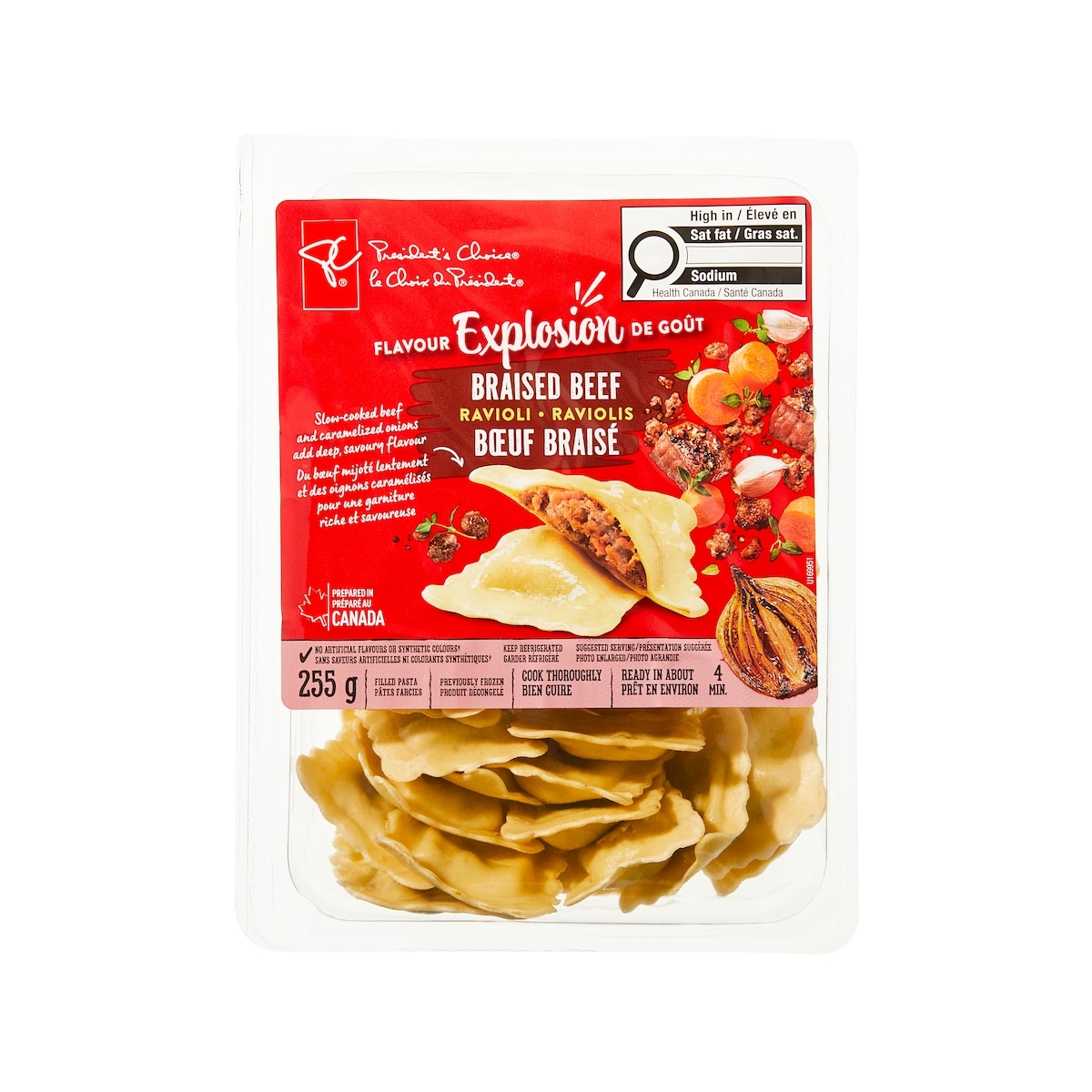 le Choix du Président Ravioli au bœuf braisé 255 g, 1,96 $/100g
