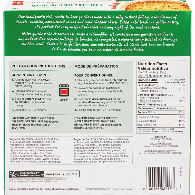 Rustic Vegetable Quiche