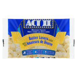 Act II Microwave Popcorn Butter Lovers 78 g, $1.65/100g