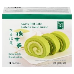 T&T Swiss Roll Cake, Barley Matcha 5x70.0 g, $1.71/100g