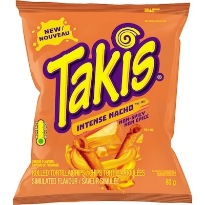 Takis Rolled Tortilla Chips Cheese Flavour Non-Spicy 80 g, $2.49/100g