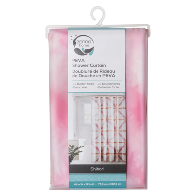 Zenna Home PEVA Shower Curtain, Shibori 1 ea, $7.50/1ea