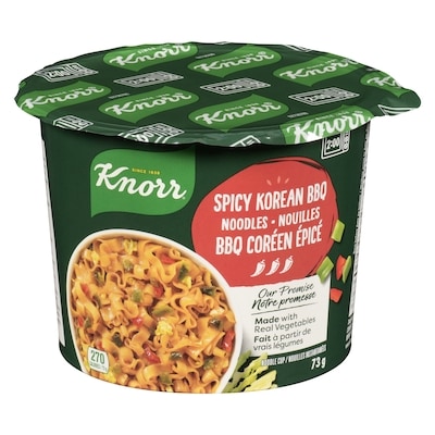 Knorr Noodle Cup Spicy Korean Bbq Noodles 73 g, $4.10/100g