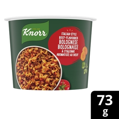 Knorr Coupe de pâtes bolognaise au bœuf, style italien 73 g, 4,10 $/100g