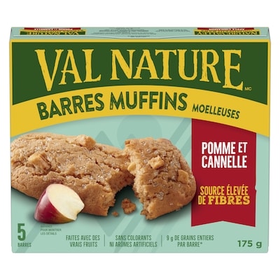 Nature Valley Barres muffins moelleuses pomme et cannelle 175 g, 3,42 $/100g