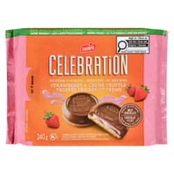 Leclerc Celebration Butter Cookies Strawberry & Creme Truffle