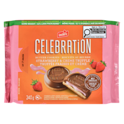 Leclerc Celebration Butter Cookies Strawberry & Creme Truffle