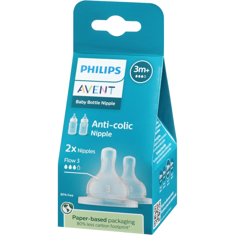 Baby Bottle Nipple Anti-Colic Flow 3 3m+