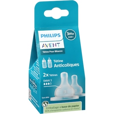 Tétine pour biberon anticoliques débit 3 3m+