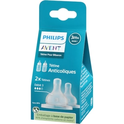 Tétine pour biberon anticoliques débit 3 3m+