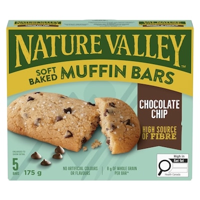 Nature Valley Soft Baked Muffin Bars Chocolate Chip 175 g, $2.29/100g