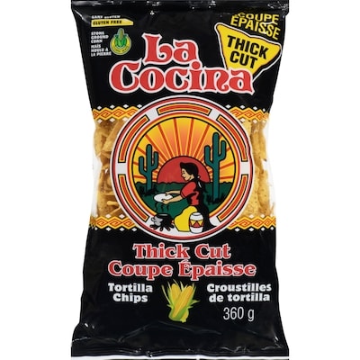 La Cocina Croustilles de tortilla coupe épaisse 360 g, 1,33 $/100g