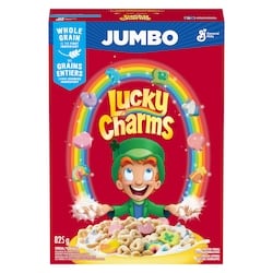 General Mills Lucky Charms Céréales givrées avec des guimauves jumbo 825 g, 1,39 $/100g