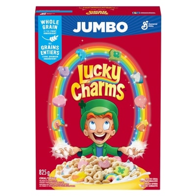 General Mills Lucky Charms Céréales givrées avec des guimauves jumbo 825 g, 1,21 $/100g