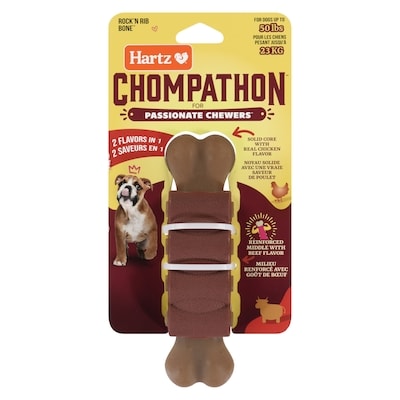 Hartz Chompathon pour les chiens qui adorent mastiquer rock 'n rib bone 1 ea, 23,99 $/1ch