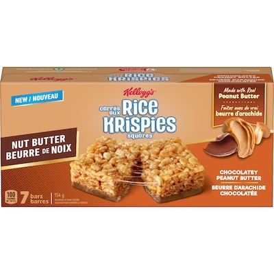 Kellogg’s Barres beurre d'arachide chocolatée 154 g, 2,59 $/100g