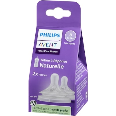 Tétine pour biberon tétine à réponse naturelle 5 très rapide