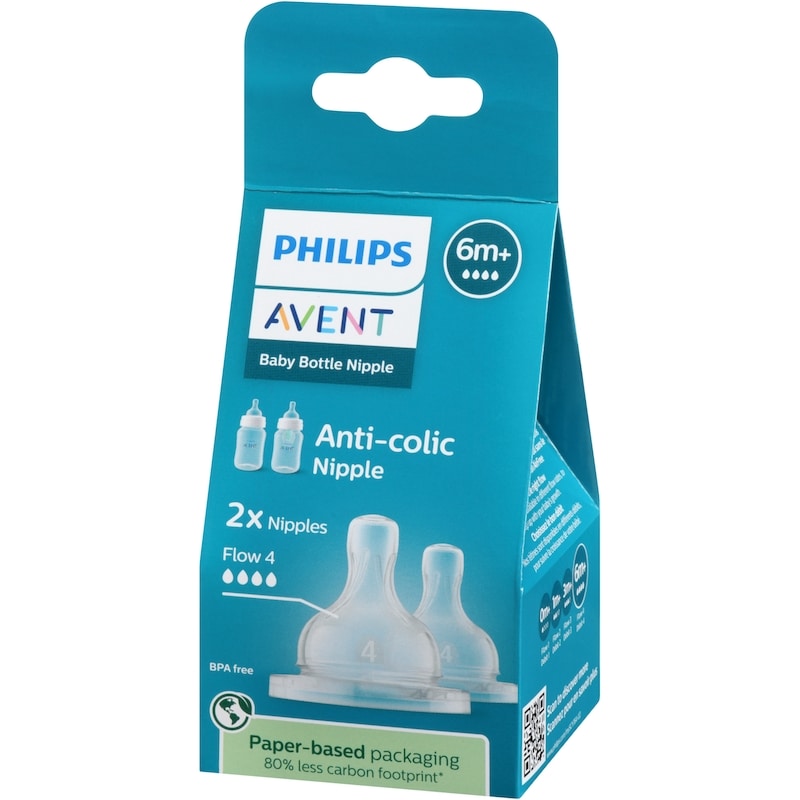 Baby Bottle Nipple Anti-Colic Flow 4 6m+