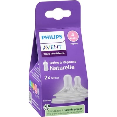 Tétine pour biberon tétine à réponse naturelle 4 rapide