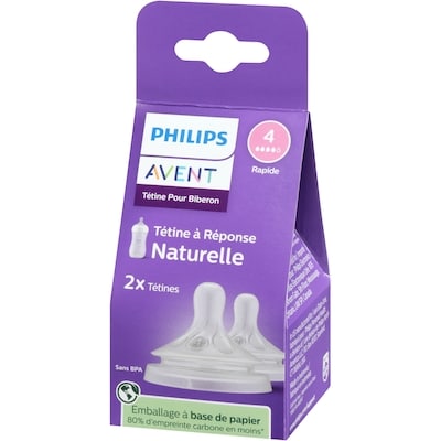 Tétine pour biberon tétine à réponse naturelle 4 rapide