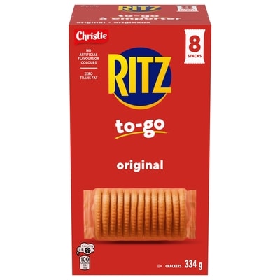 Christie RITZ To-Go Original Crackers, Portable Format, Convenient On-The-Go Snack, Lunchbox & Travel Snack 334 g, $1.79/100g