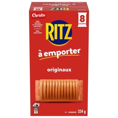 Christie RITZ À emporter Craquelins originaux, format portable, collation pratique sur le pouce, dans la boîte à lunch et sur la route 334 g, 1,79 $/100g