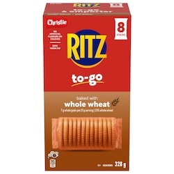 RITZ To-Go Baked with Whole Wheat Crackers, Portable Format, Convenient On-The-Go Snack, Lunchbox & Travel Snack
