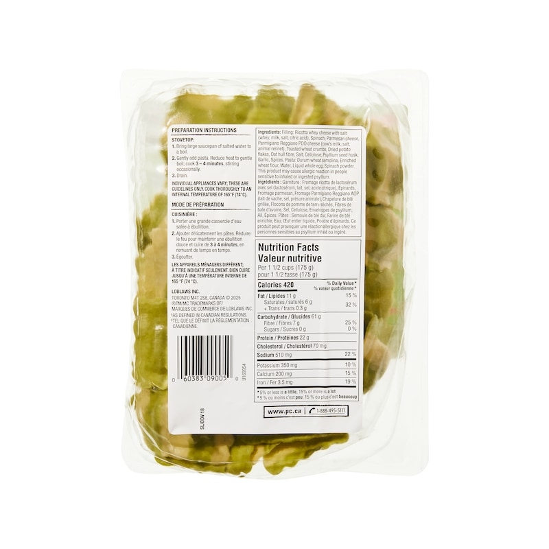 Ricotta and Spinach Ravioli