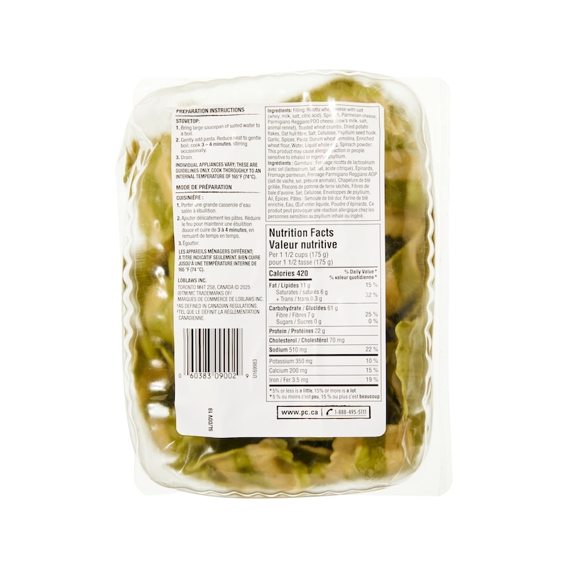 Ricotta and Spinach Ravioli