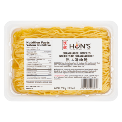 Hon's Shanghai Oil Noodles 550 g, $0.73/100g