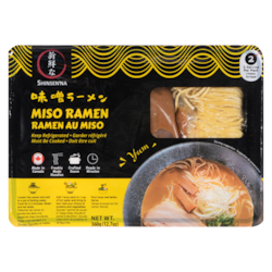 Shinsenna Ramen au miso 360 g, 1,67 $/100g
