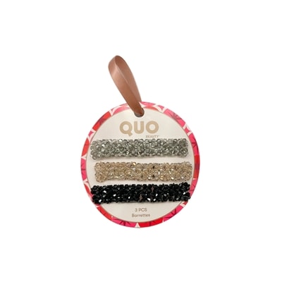 Quo Beauty Beaded Metallic Barrettes 3 ea, $4.00/1ea