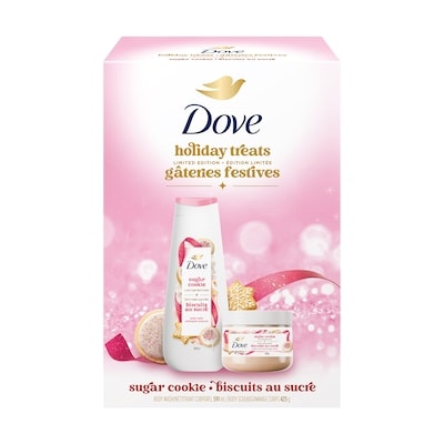 Dove Holiday Treats Gift Pack, Sugar Cookie, Scrub & Body Wash 2 ea, $15.00/1ea