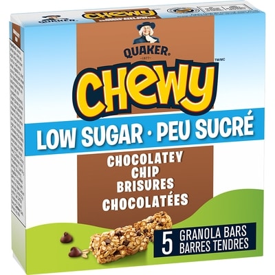 Quaker Chewy Chocolatey Chip Granola Cereal Or Fruit Bars 120 g, $3.08/100g
