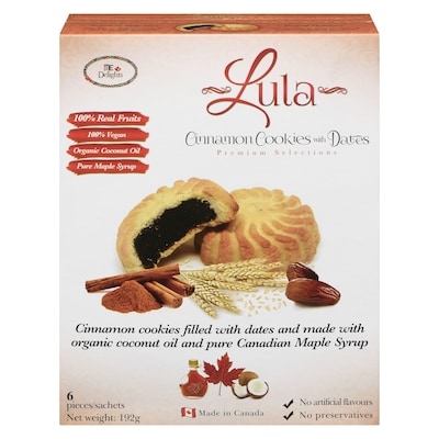 Lula Cinnamon Cookies With Dates 192 g, $2.60/100g
