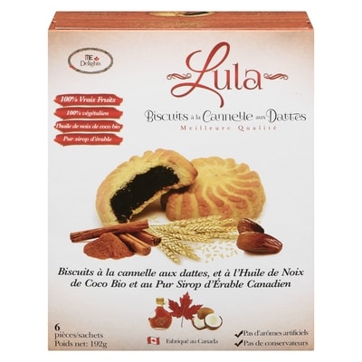 Lula Biscuits à la cannelle aux dattes 192 g, 2,60 $/100g
