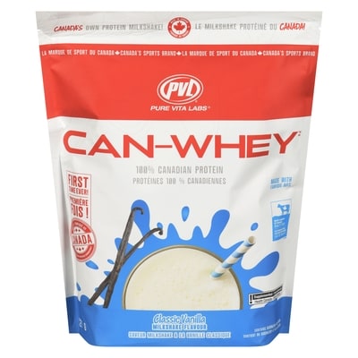 PVL Essentials 100% Canadian Protein Classic Vanilla Milkshake Flavour 727 g, $5.36/100g