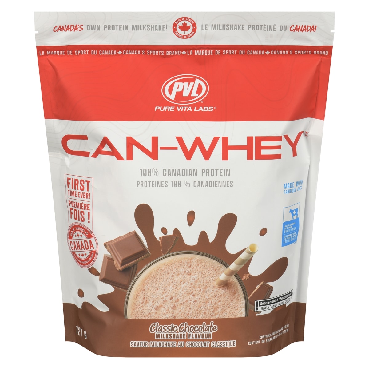 PVL Essentials Protéines 100 % canadiennes saveur milkshake au chocolat classique 727 g, 5,36 $/100g