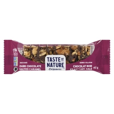 Taste of Nature Snack Bars Dark Chocolate Salted Caramel 40 g, $6.98/100g