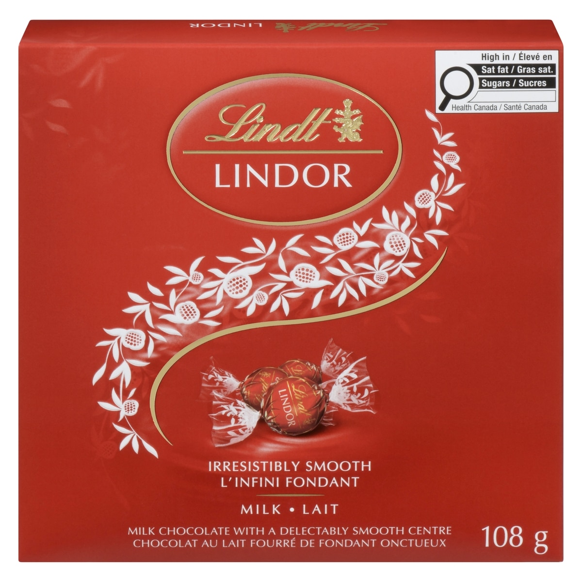 Lindt Chocolat au lait fourré de fondant onctueux lait 0.108 kg, 9,25 $/100g
