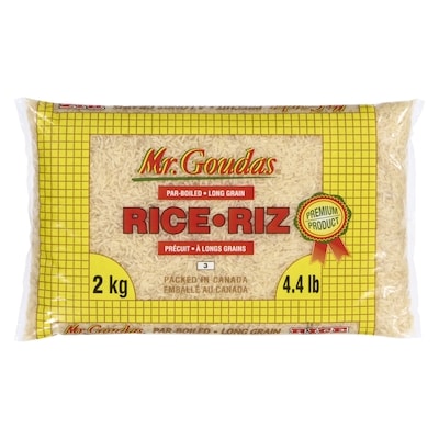 Mr Goudas Parboiled Rice 2 kg, $0.27/100g