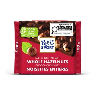 Ritter Sport Dark Chocolate With Whole Hazelnuts 100 g, $4.00/100g
