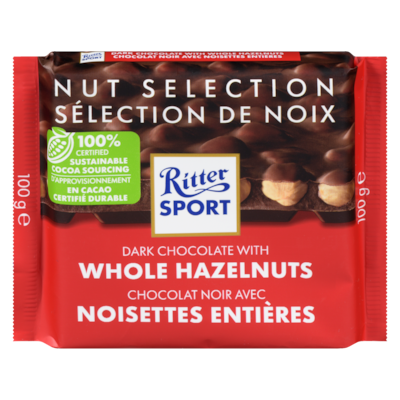 Ritter Sport Dark Chocolate With Whole Hazelnuts 100 g, $4.79/100g
