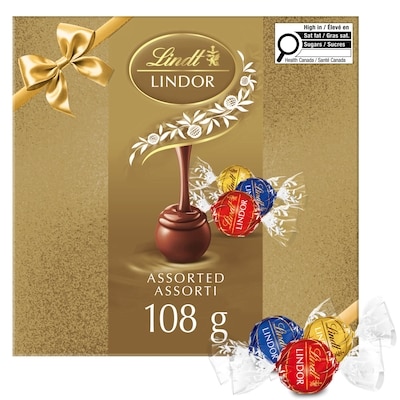 Lindt LINDOR Assorted Milk and Dark Chocolate Truffles Box 0.108 kg, $9.26/100g