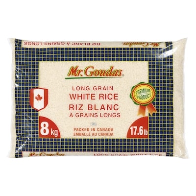Mr Goudas Long Grain White Rice 8 kg, $0.23/100g