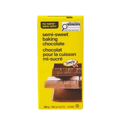 No Name Baking Chocolate, Semi-Sweet 200 g, $2.40/100g