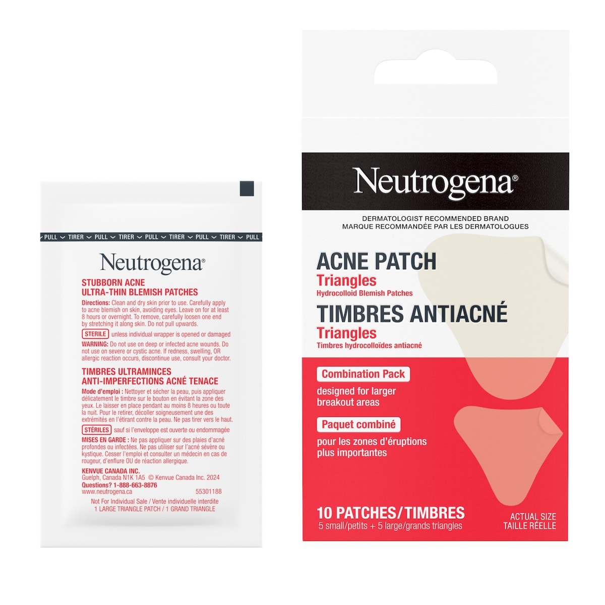 Neutrogena Acne Patches Triangle Combination Pack 10 ea, $1.80/1ea