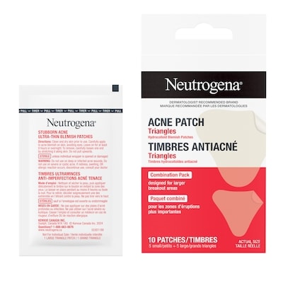 Neutrogena Timbres antiacnéiques, emballage combiné de triangles 10 ea, 1,80 $/1ch