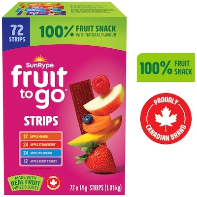 Sun Rype Fruit to Go 100% Fruit Variety Pack 72 x 14g 72x14.0 g, $2.13/100g